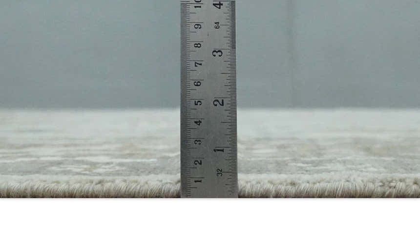 Antique Style Custom Made Traditional Silver and Brown Oriental Oushak Wool Area Rug