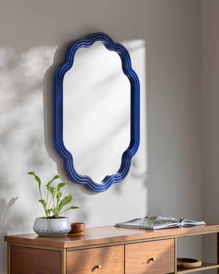 Cakaa Blue Wood Mirror