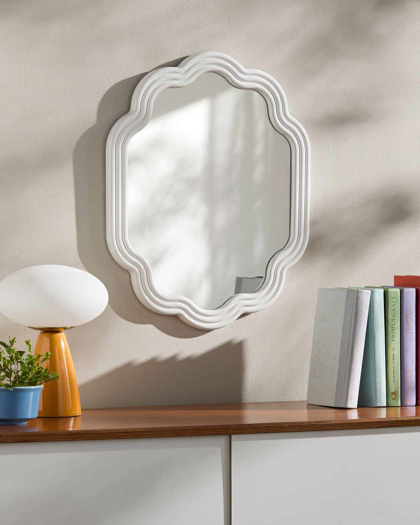 Xugeo White Wood Mirror