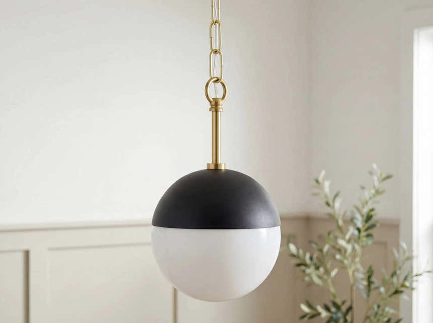 Soft Light Gray Traditional Pendant Light with glass details for kitchen islands or dining areas