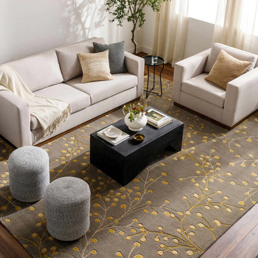 Funa Beige Square Throw Pillow