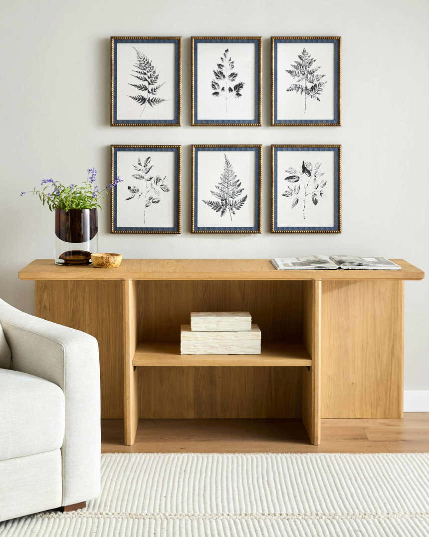 Aqua Blue Rustic Framed Wall Art for modern gallery walls