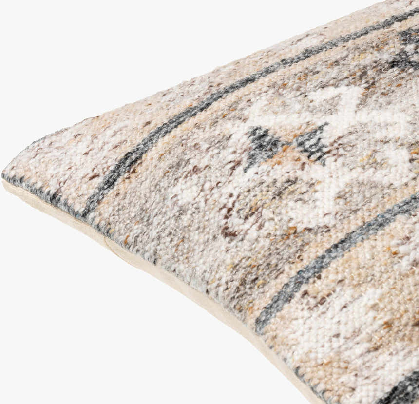 Kavros Dusty Blue Geometric Southwest Recycled PET Yarn Accent Pillow