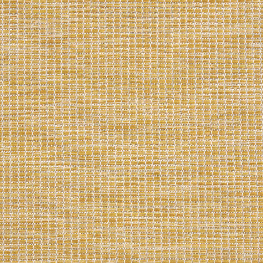Close-up of the woven texture of the Nourison Positano Yellow Modern Area Rug.