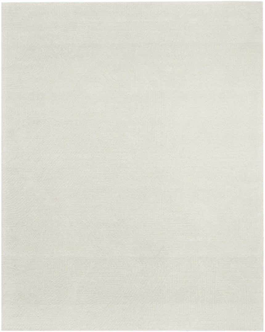 Close up of a textured ivory DKNY Pure Patterns rug.