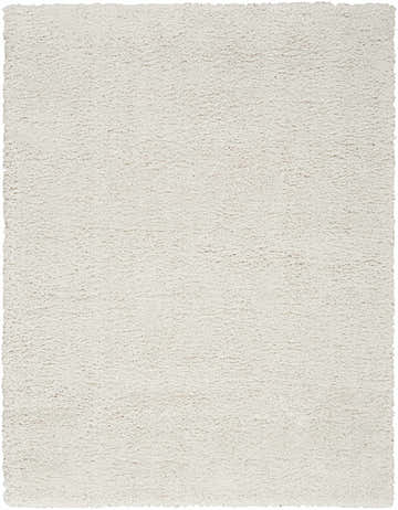 Close-up of the plush Nourison Modern Shag Silver Gray Area Rug, showing its soft, textured pile.