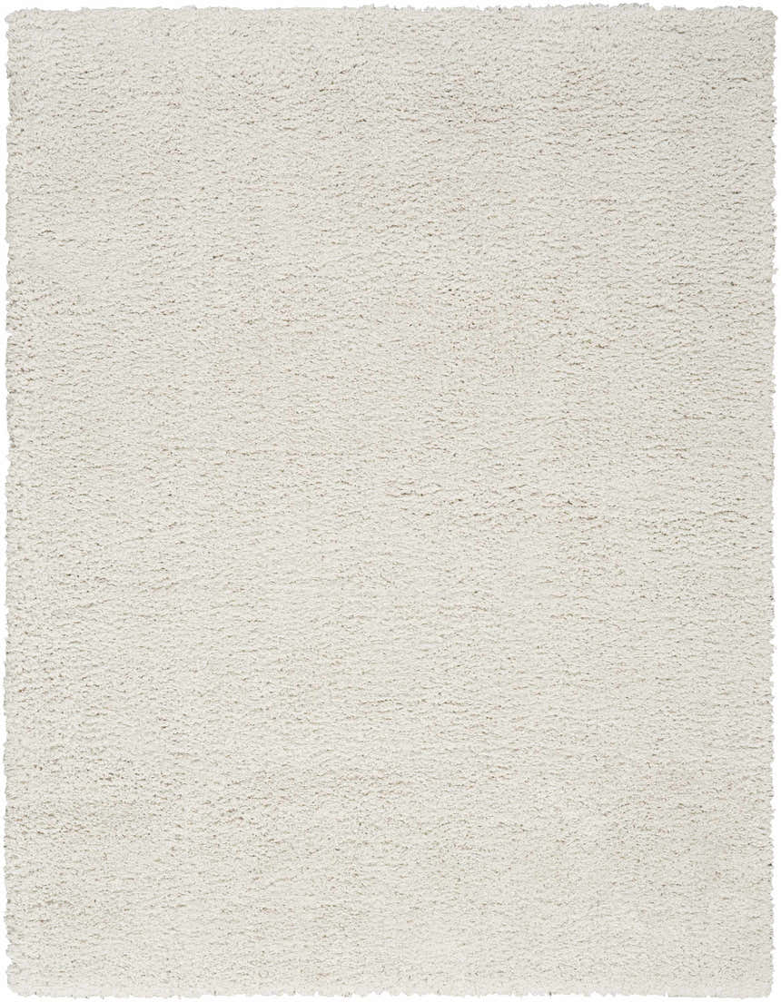 Close-up of the plush Nourison Modern Shag Silver Gray Area Rug, showing its soft, textured pile.