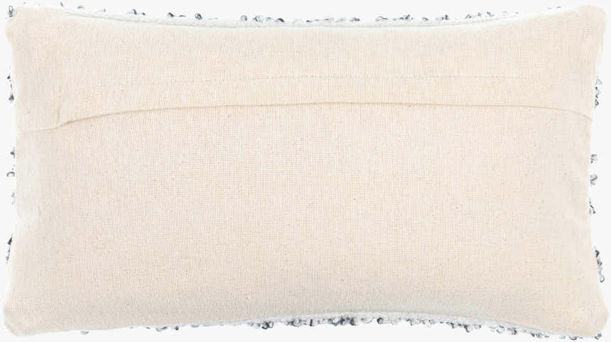 Strivo Off White Horizontal Stripe Modern Polyester Lumbar Pillow - Clearance