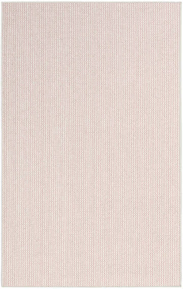 Close-up of Nourison Natural Texture Ivory Rose rug. Farmhouse style with a subtle vertical pattern and soft texture.