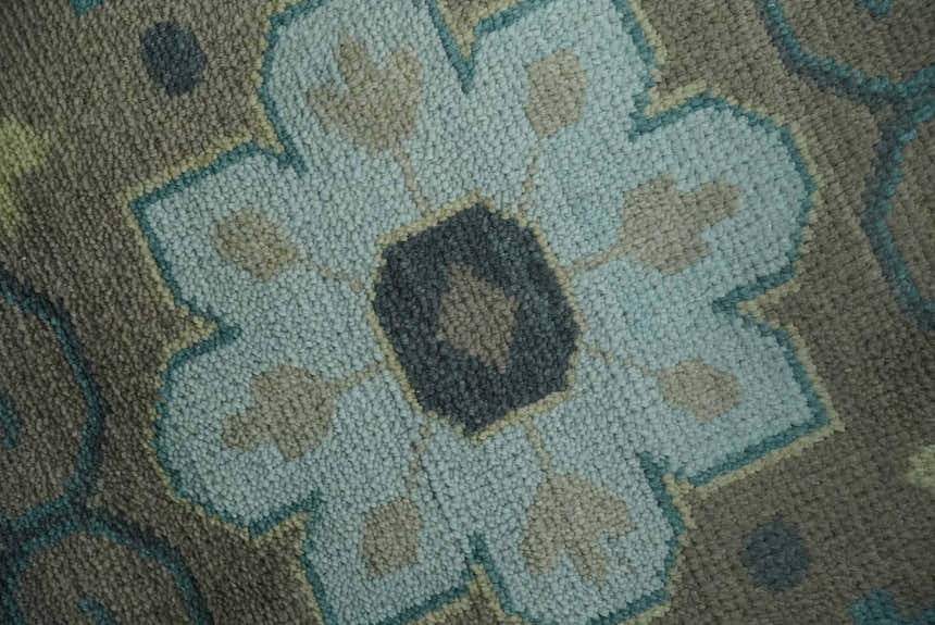 Beige, Brown and Silver Hand Knotted Traditional Multi size wool Area Rug