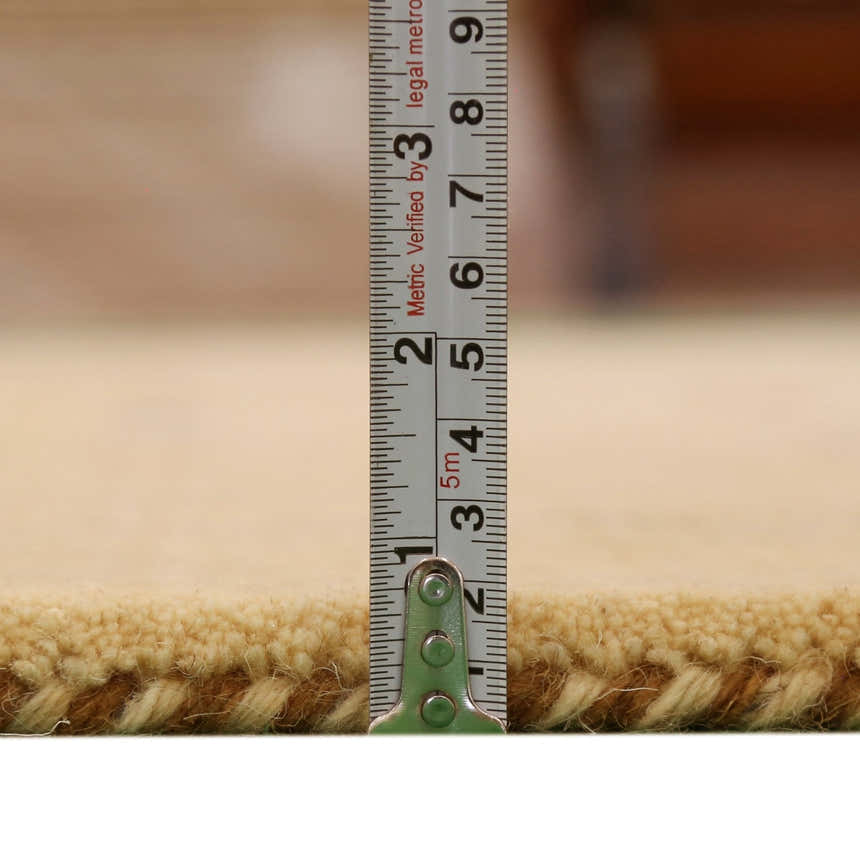 Beige Modern Design Hand Loomed Wool Area Rug