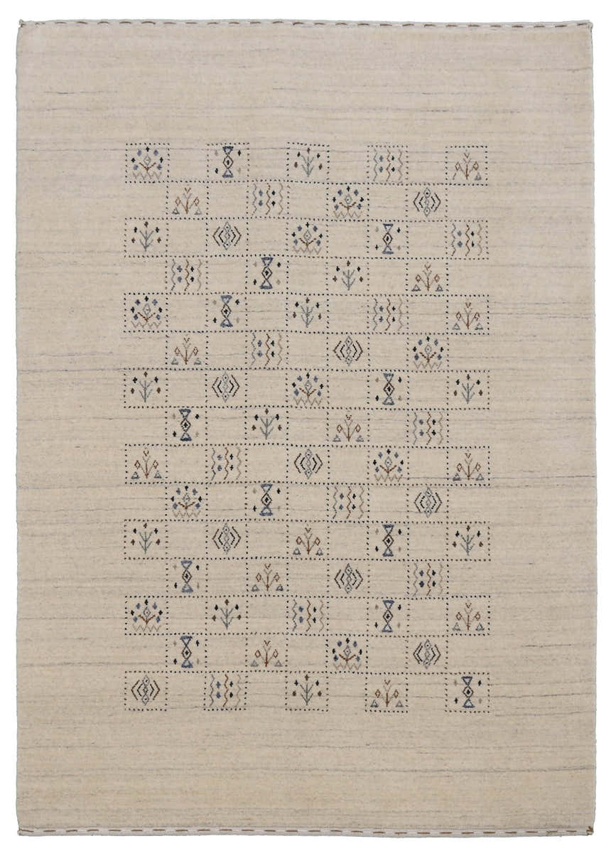 Beige Tribal Design Hand Loomed Wool Area Rug