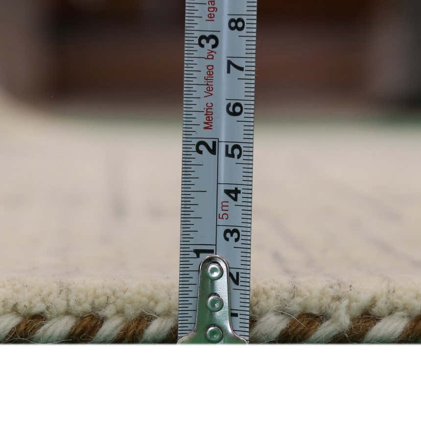 Beige Tribal Design Hand Loomed Wool Area Rug