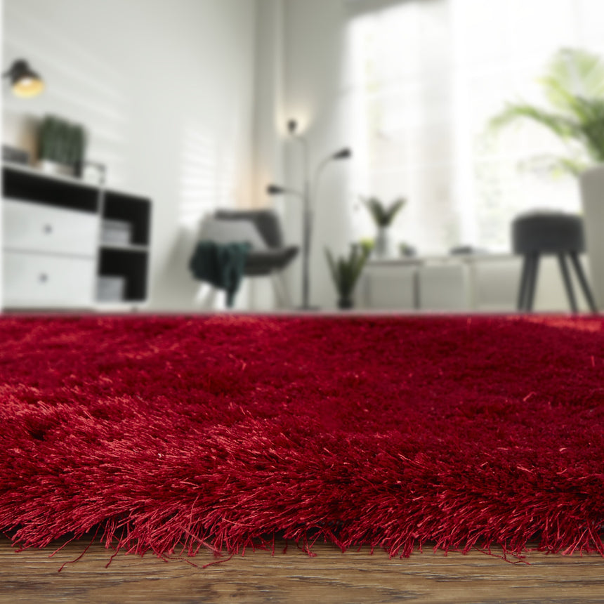 Feizy Indochine Modern Solid - Red/Purple Area Rug