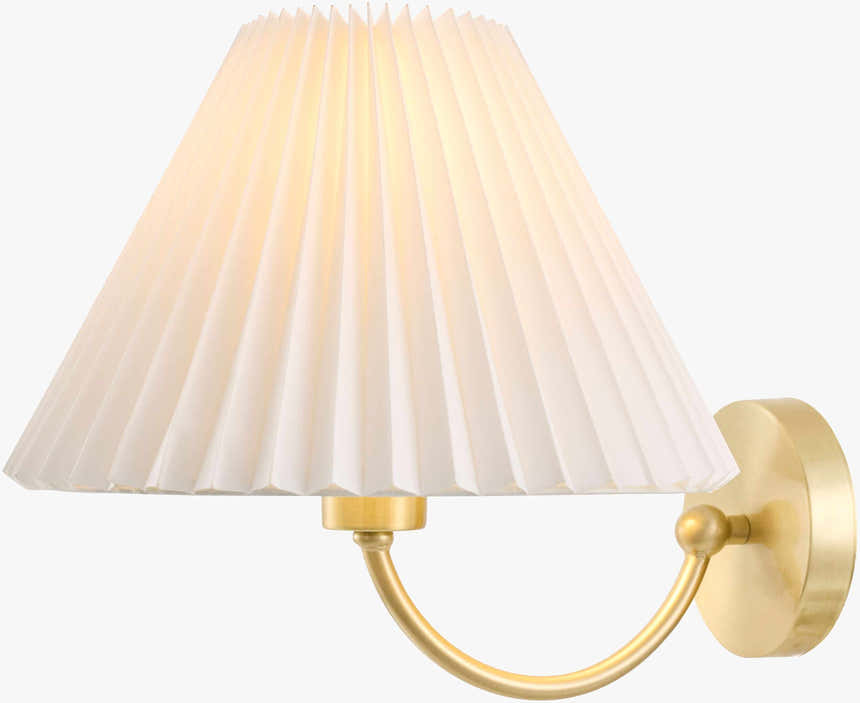 Soft Light Gray Traditional Wall Sconce with linen details for hallway or bedroom lighting