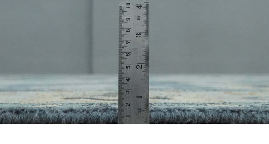 Blue, Silver and Beige Hand knotted Traditional Oushak Multi Size Wool Area Rug