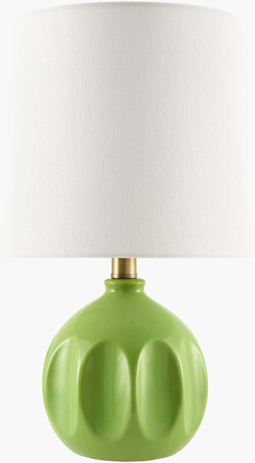 Light Moss Modern Table Lamp with global details for bedside or console tables