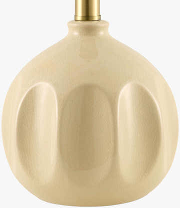 Tan Modern Table Lamp with global details for bedside or console tables