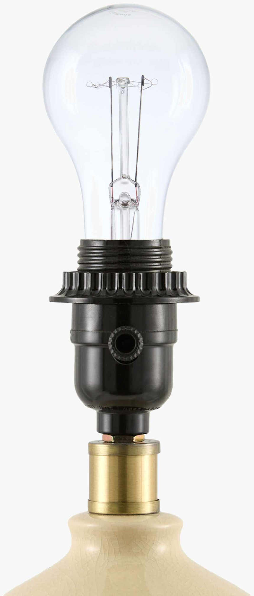 Tan Modern Table Lamp with global details for bedside or console tables