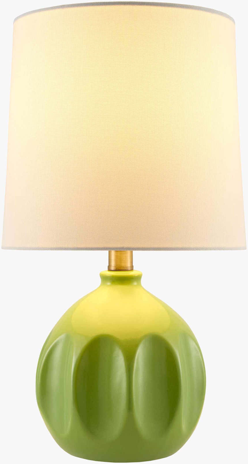 Light Moss Modern Table Lamp with global details for bedside or console tables