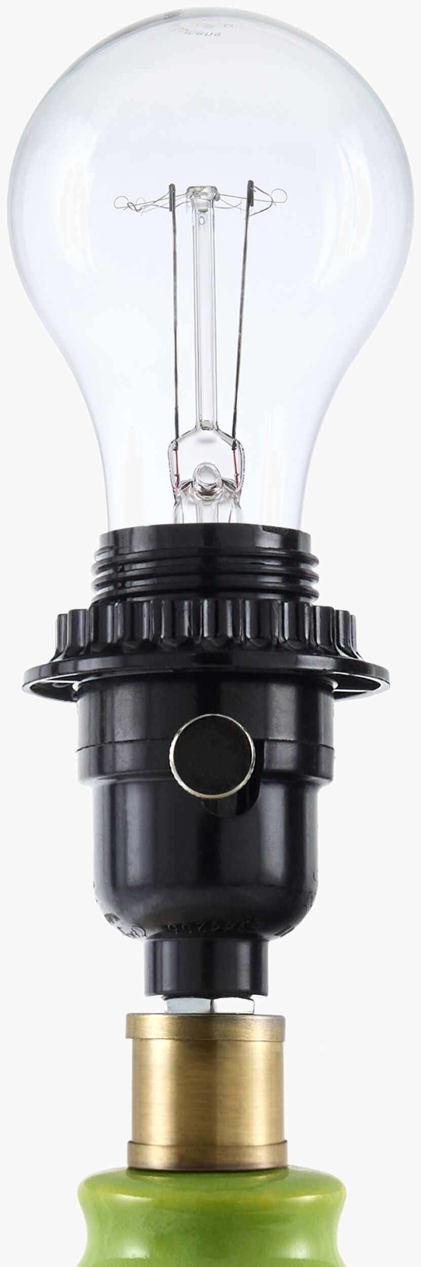 Light Moss Modern Table Lamp with global details for bedside or console tables