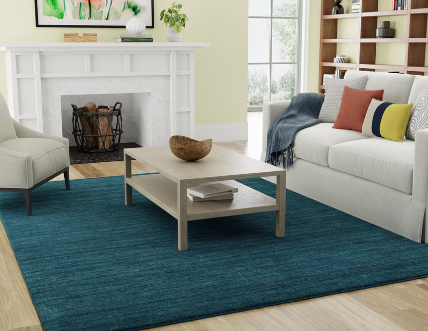 Feizy Luna Modern Solid - Blue/Green Area Rug