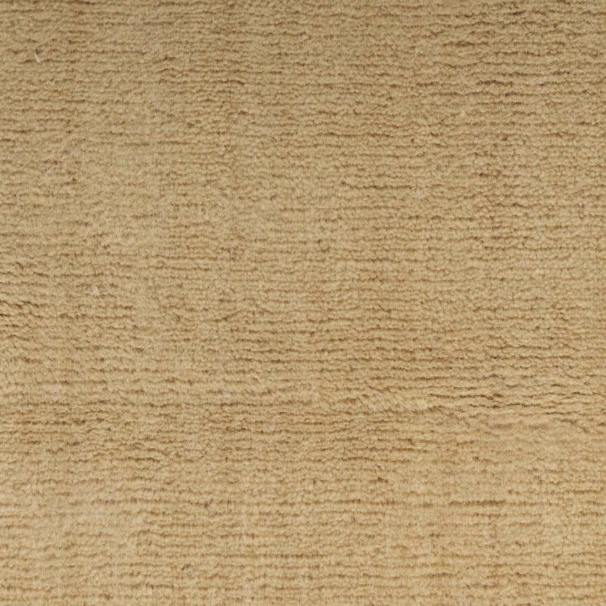 Close-up of the plush, textured pile of the Nourison Plush Cloud Camel area rug.