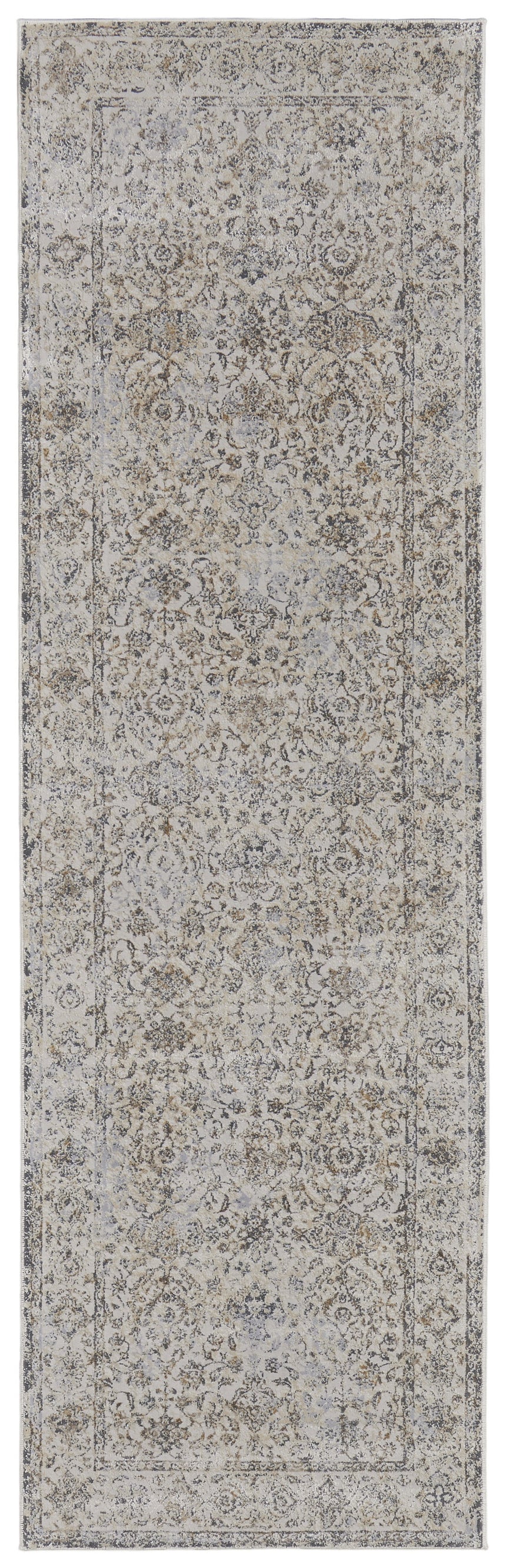 Feizy Celene Traditional Bordered - Ivory/Tan/Gray Area Rug