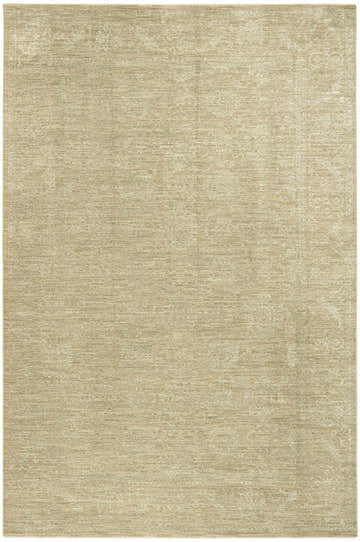 Close-up of the Nourison Moonlit Green Vintage Area Rug, showing its subtle floral pattern and soft green hues.