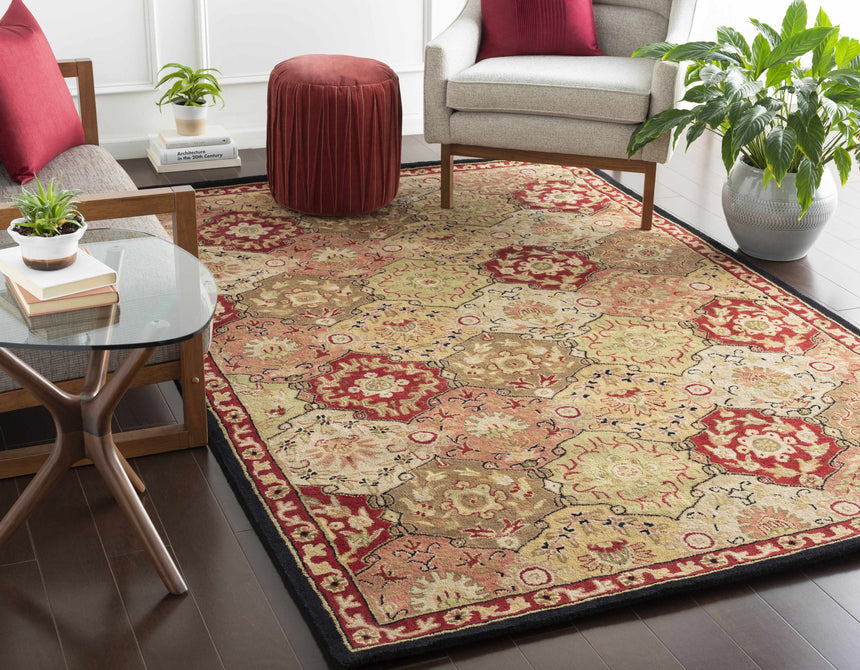 Mozart Burgundy Solid Square Throw Pillow - Clearance