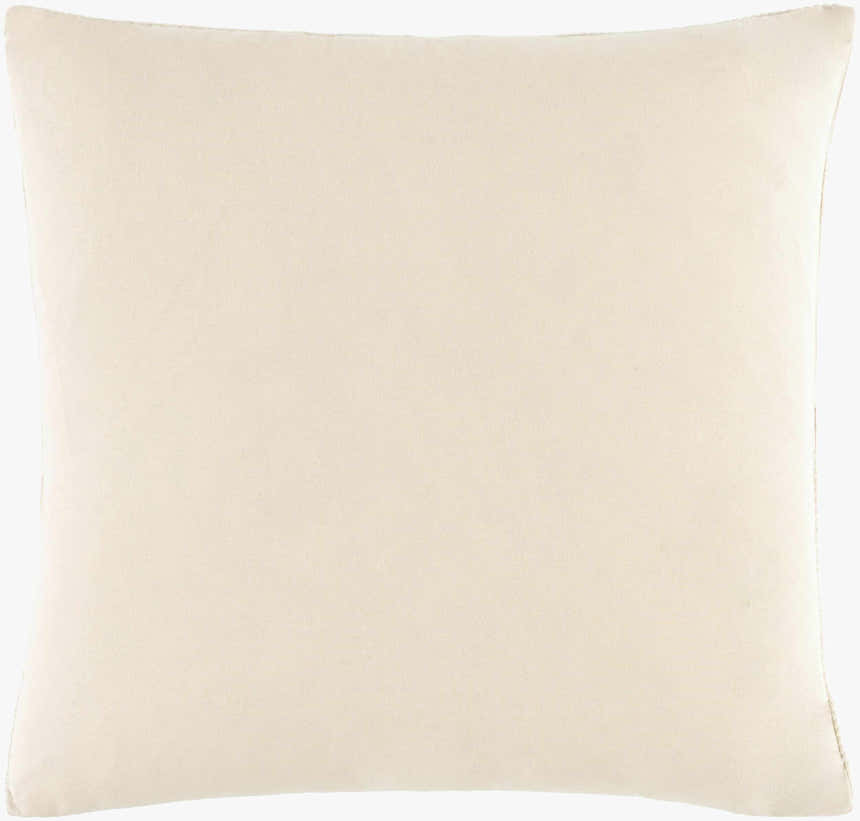 Lucae Beige Cotton Throw Pillow
