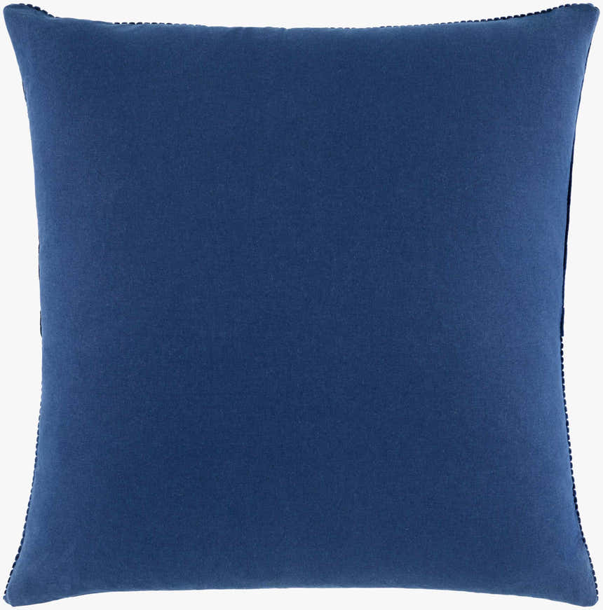 Midbl Blue Cotton Throw Pillow