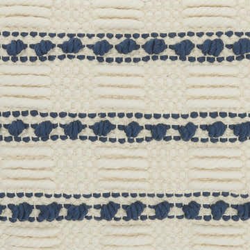 Mina Victory Lifestyle Woven Lines And Dots Navy Indoor Throw Pillow