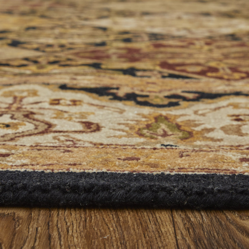 Feizy Wagner Traditional Diamond - Gold/Tan/Black Area Rug