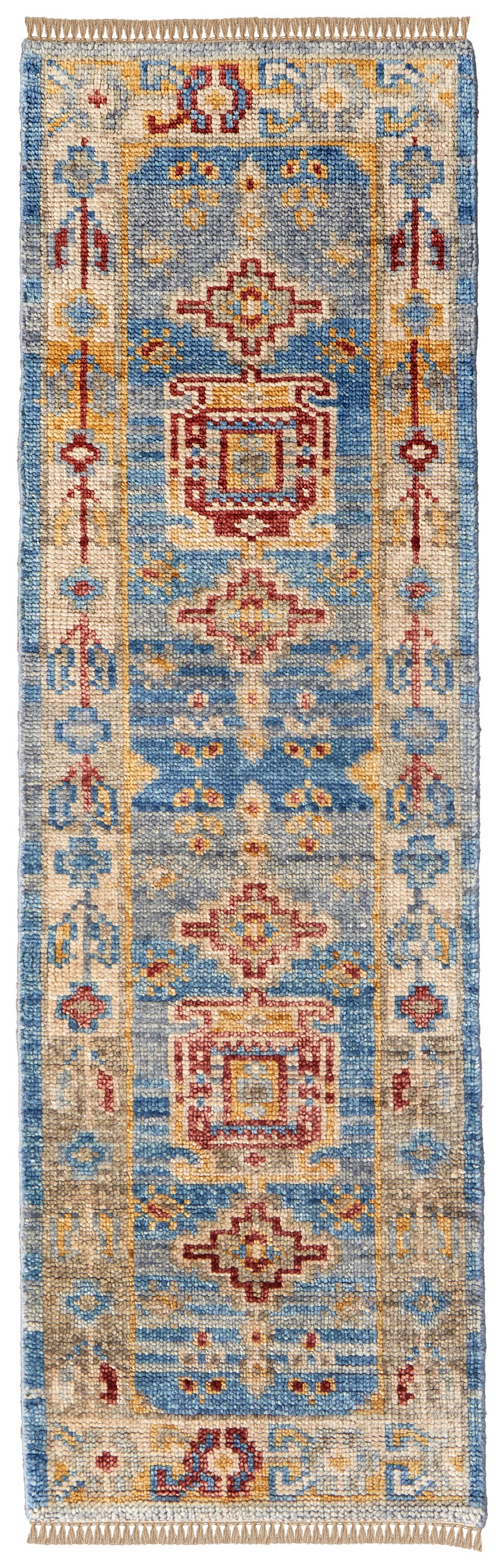 Feizy Fillmore Traditional Geometric - Blue/Yellow/Red Area Rug