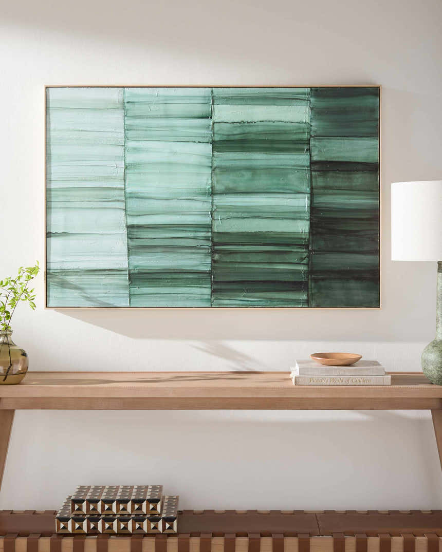 Soft Forest Green Modern Framed Wall Art for modern gallery walls