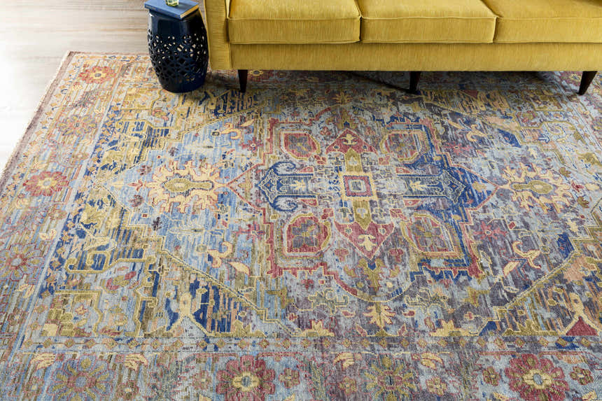 Navy Blue Ceramic Stool