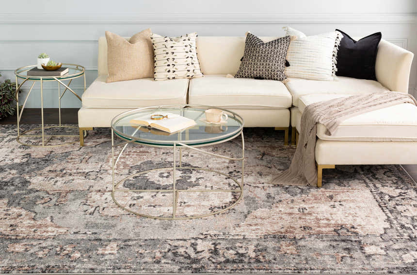 Dillwyn Beige Cotton Throw Pillow