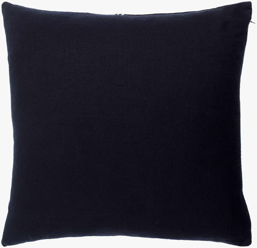 Blocra Black and Off White Botanical Color Block Modern Cotton Accent Pillow - Clearance