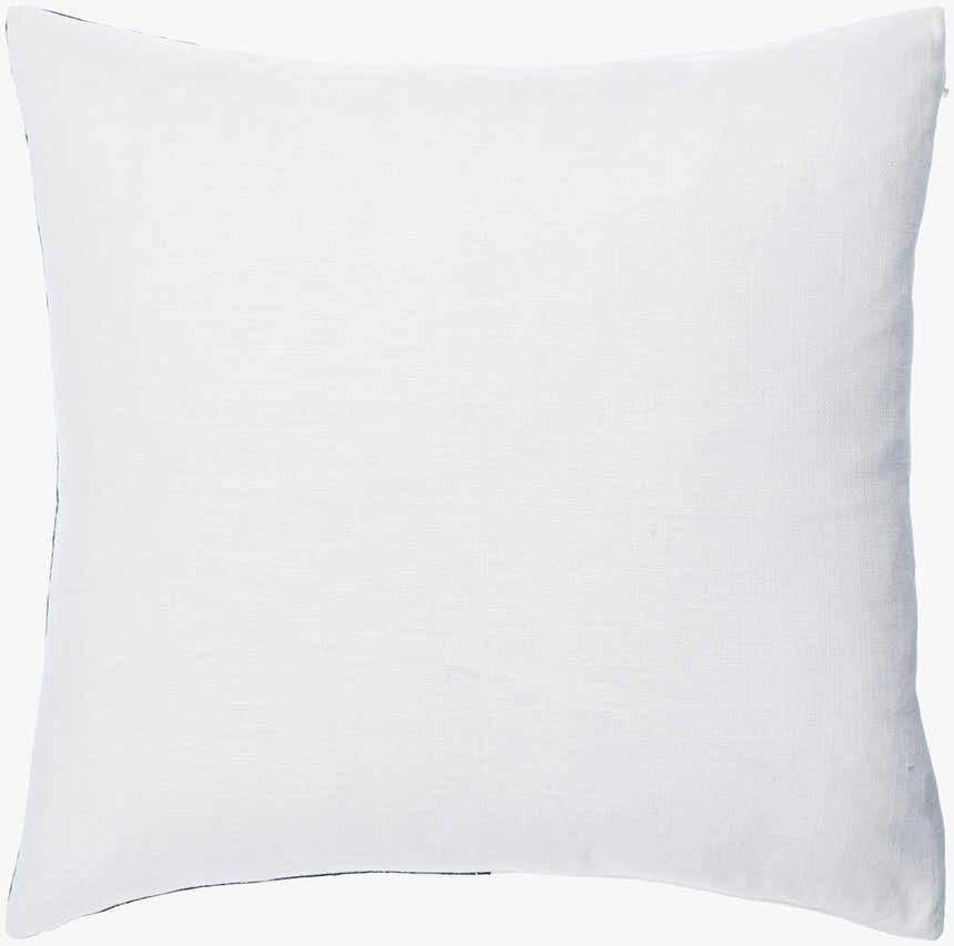 Arbex Black and Off White Botanical Color Block Modern Cotton Accent Pillow - Clearance