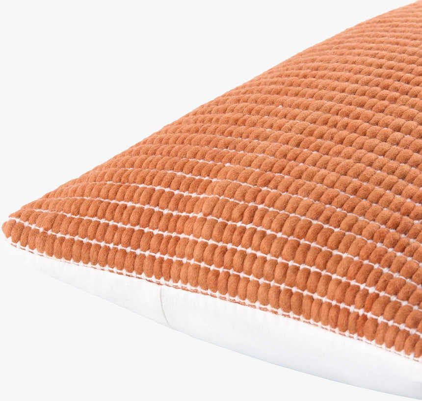 Trory Burnt Orange Throw Pillow