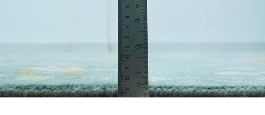 Custom Made Antique Blue Traditional Oushak Design Hand Knotted Wool Area Rug