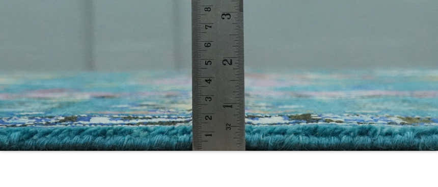 Custom Made Antique Style Hand Knotted Teal and Purple Traditional Oushak Multi Size Wool Rug