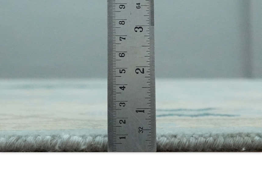 Custom Made Aqua, Ivory and Beige Hand knotted Oriental Oushak wool Area Rug