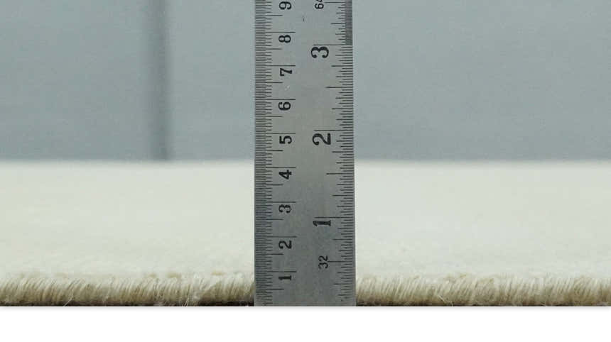 Custom Made Beige Modern Solid Hand knotted wool Area Rug