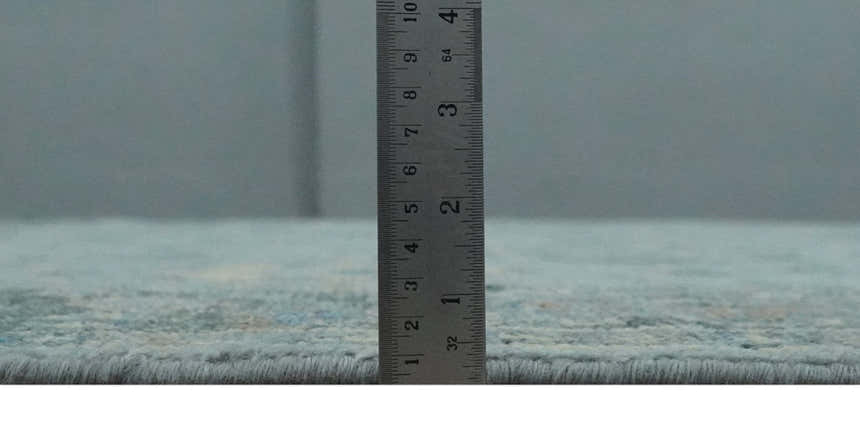 Custom Made Blue and Green Hand knotted traditional Oushak wool Area Rug