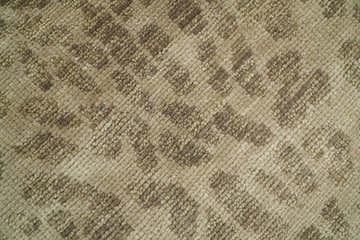 Custom Made Camel and Taupe Modern leopard Design Hand knotted wool area rug