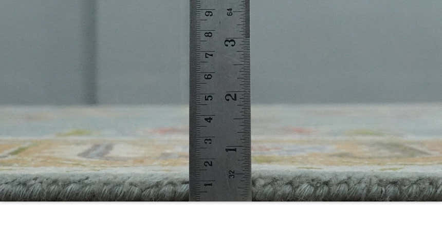 Custom Made Gray and Gold Hand knotted Traditional Oushak wool Area Rug