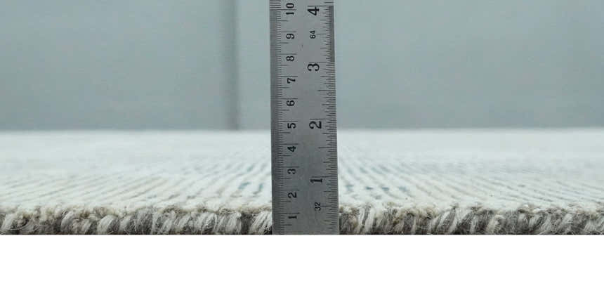 Custom Made Hand Tufted Ivory, Beige and Charcoal Modern Abstract Design Rug