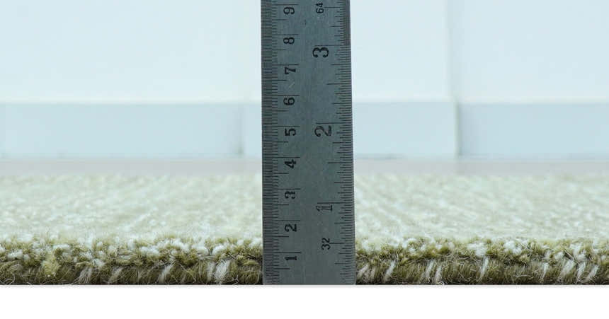 Custom Made Olive and Beige Modern Style Hand Tufted Wool Rug